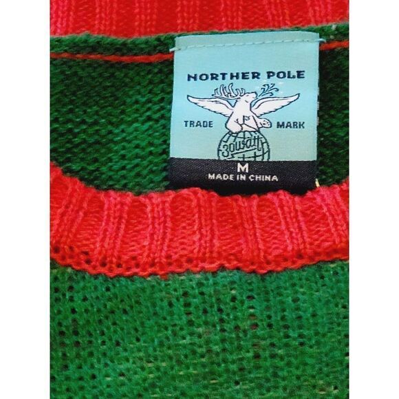 Norther Pole Womens M Sweater Ugly Christmas Subpar Gift Giver Elephant Knit - Picture 3 of 5